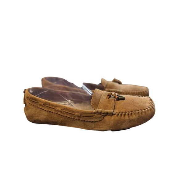 UGG Roni Moccasin Slipper loafer brown Suede Shearling Women’s 10 1003539 EUC - Picture 5 of 7